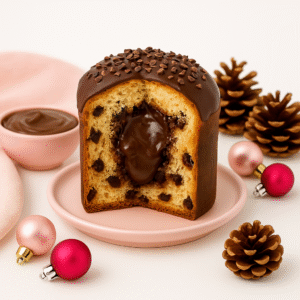 Mini Chocotone Fit recheado com Trufa Belga (com Whey) 210g - Low Carb, Zero Açúcar, Sem Glúten, Sem Lactose