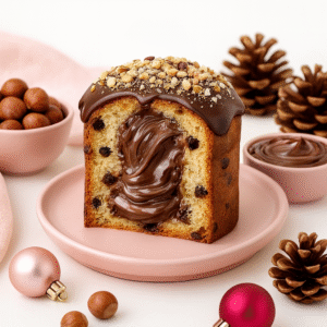 Mini Chocotone Fit recheado com "Nutella" (creme de avelã com cacau) 210g - Low Carb, Zero Açúcar, Sem Glúten, Sem Lactose