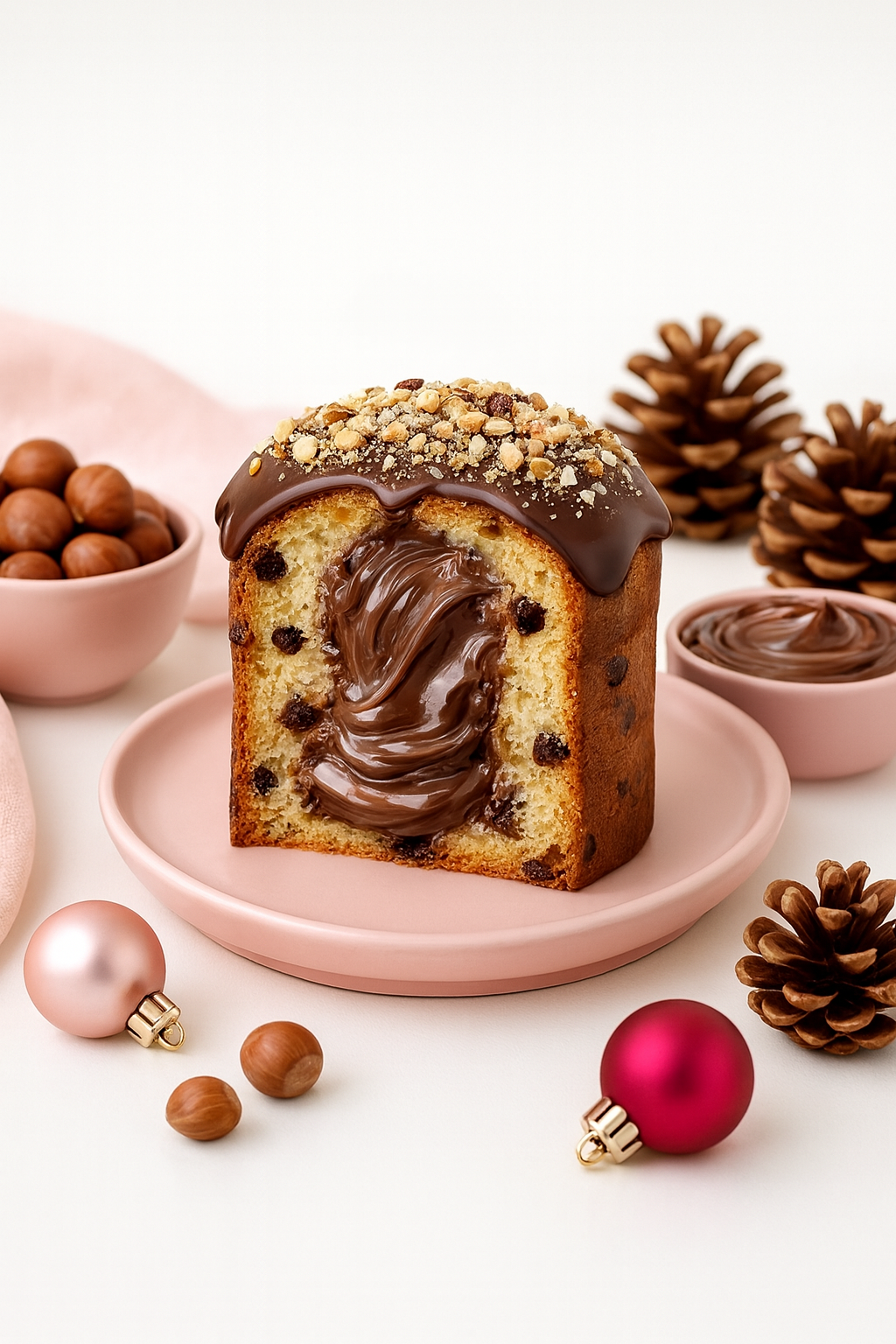 Mini Chocotone Fit recheado com "Nutella" (creme de avelã com cacau) 210g - Low Carb, Zero Açúcar, Sem Glúten, Sem Lactose