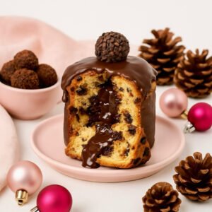 Mini Chocotone Fit recheado com Trufa Belga (com Whey) 210g - Low Carb, Zero Açúcar, Sem Glúten, Sem Lactose