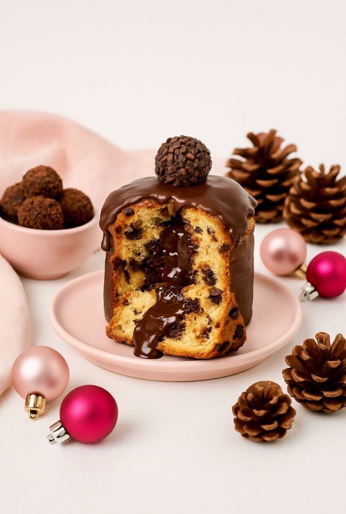 Mini Chocotone Fit recheado com Trufa Belga (com Whey) 210g - Low Carb, Zero Açúcar, Sem Glúten, Sem Lactose